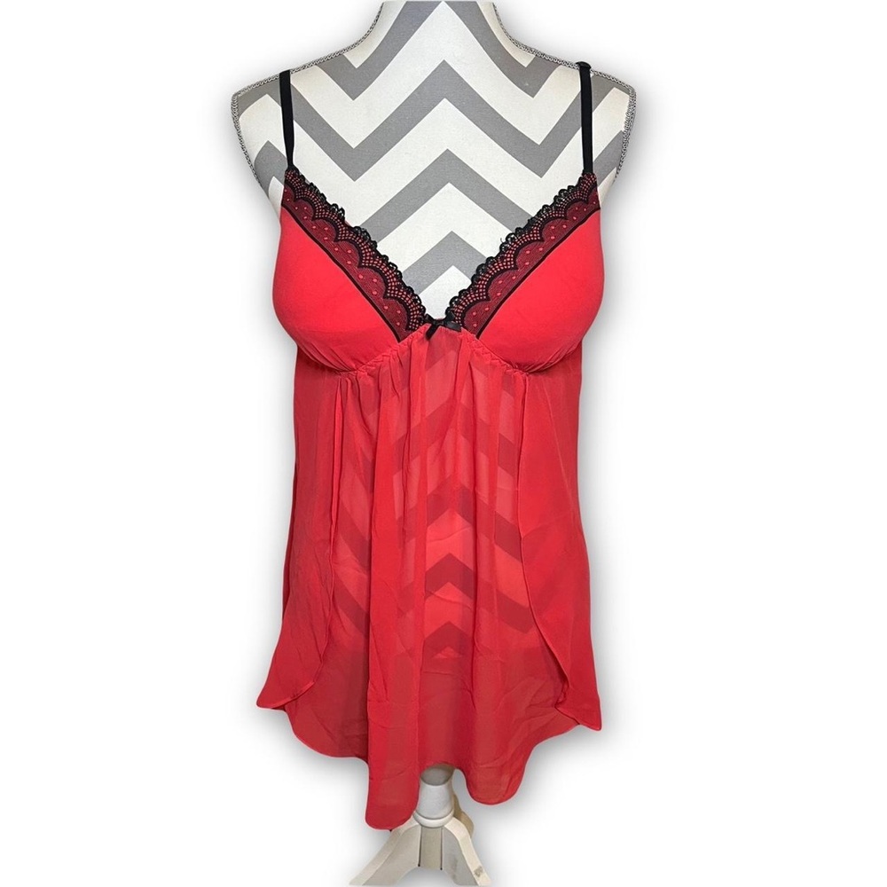 Red and black lingerie babydoll